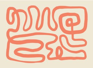 labyrinthe rouge d'illustration
